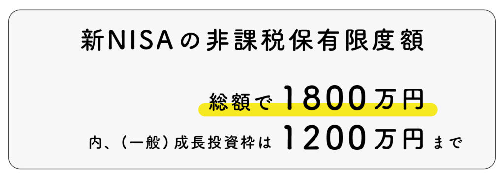 新NISAの生涯非課税保有限度額